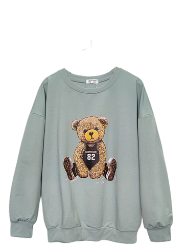  SWEAT SHIRT . XANH, MỊN MÁT 