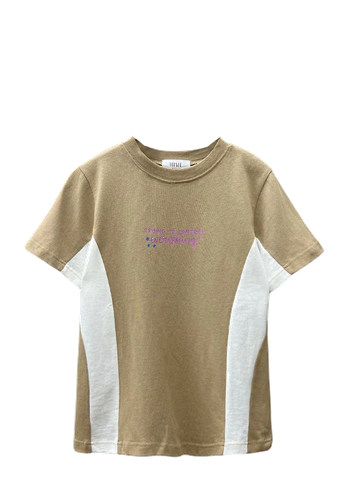  BABY TEE VIỀN THÂN , IN CHỮ, nâu 