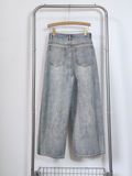  QUẦN JEAN RỘNG WASH NHẠT, LỬNG 92 CM 