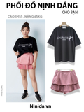  VÁY QUẦN DẬP LY, 02 LỚP, BIGSIZE, HỒNG 