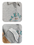  CROP TAY DÀI . XÁM 