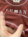  CROP 2 VIỀN CHỈ NỔI, NÂU ĐỎ 