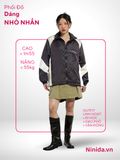  KHOÁC DÙ LETHER, RAPLAG VIỀN TAY, DÙ 2 LỚP, ĐEN 