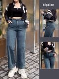  QUẦN JEAN GIÃN (105 CM) WASH XANH ĐẬM, BIGSIZE 
