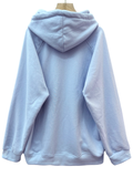  KHOÁC HOODIE NỈ, OVERSIZE, TÚI KIỂU, THÊU CUTE, XANH 