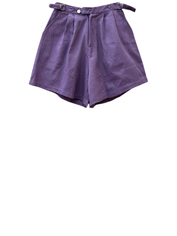  SHORT KAKI, LƯNG THUN SAU PHỐI NÚT GÀI, TÍM 