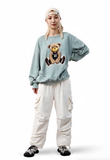  SWEAT SHIRT . XANH, MỊN MÁT 