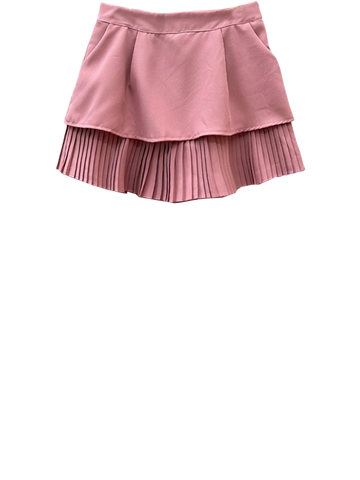  VÁY QUẦN DẬP LY, 02 LỚP, BIGSIZE, HỒNG 