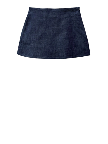  CHÂN VÁY QUẦN  Y2K, VẢI DENIM, CO GIÃN,  XANH ĐẬM 