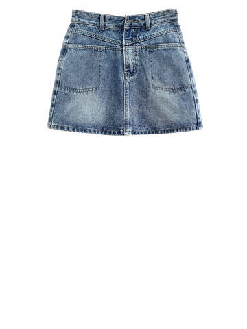  VÁY QUẦN JEAN, TÚI KIỂU, NHẠT 