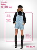  YẾM JEAN SHORT CUTE, XANH 