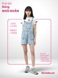  YẾM JEAN SHORT CUTE, XANH 