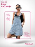  YẾM JEAN SHORT CUTE, XANH 