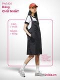  YẾM VÁY KAKI DÀI, FORM SUÔNG, ĐEN 