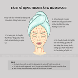  Thanh lăn massage chất liệu đá Obsidian màu đen tự nhiên 