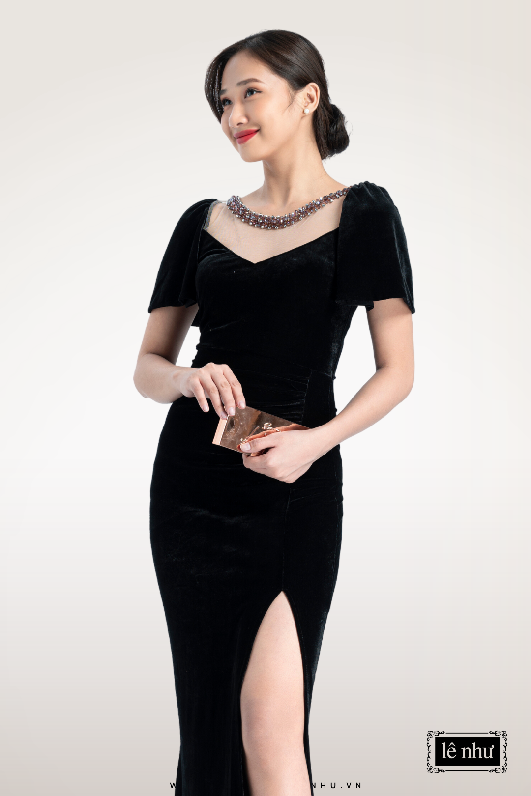 Đầm kim sa pha lưới đẹp sang màu đen và vàng Dáng ngắn 1450k dáng dài   lien fashion