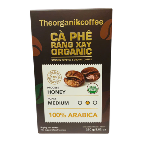 Cà phê 100% Arabica rang xay hữu cơ - 250g