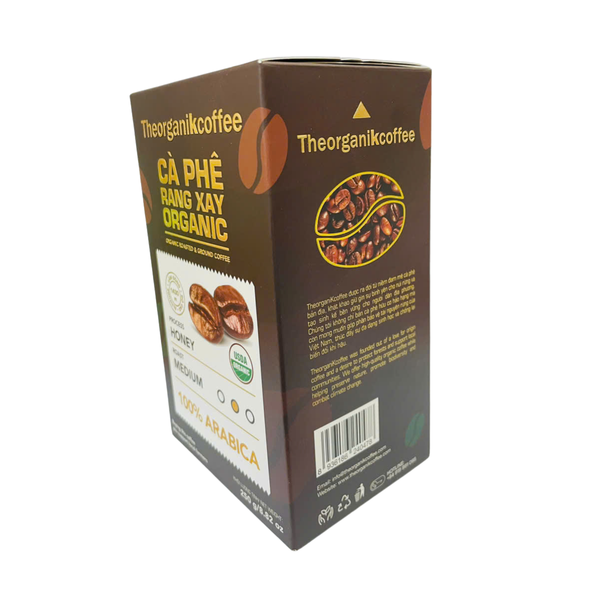 Cà phê 100% Arabica rang xay hữu cơ Theorganikcoffee - 250g
