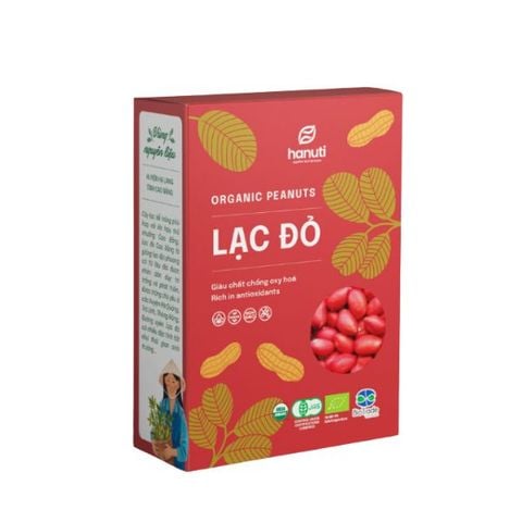 Lạc (đậu phộng) đỏ hữu cơ Hanuti 180gr