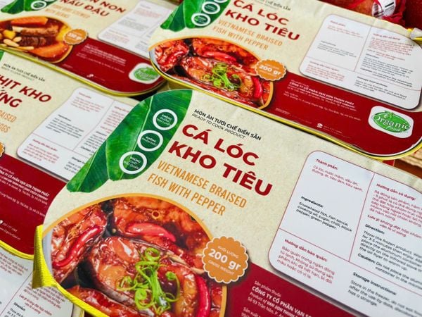 Cá lóc kho tiêu bếp Bếp O - hộp 200gram