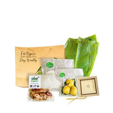Combo nguyên liệu làm bánh chưng bò obe hữu cơ