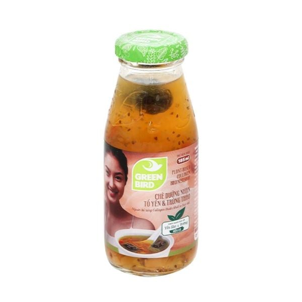 Chè dưỡng nhan tổ yến & Trùng Thảo Green bird 185ml