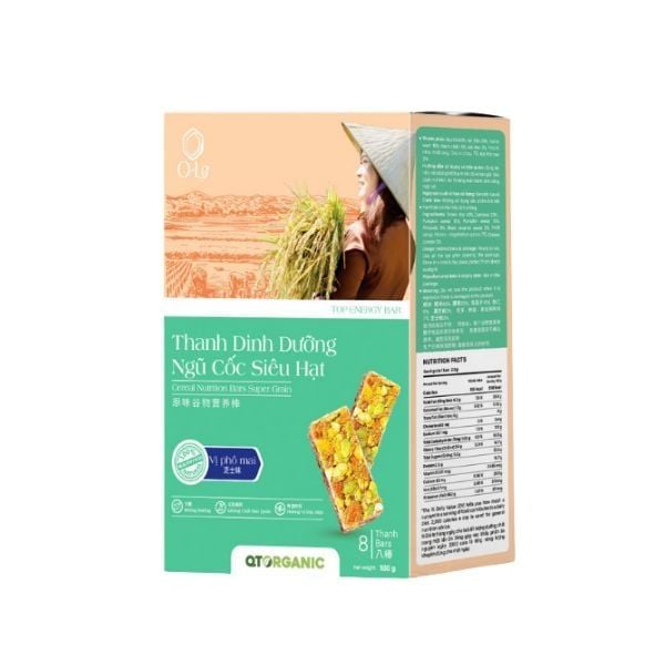 Thanh dinh dưỡng ngũ cốc siêu hạt vị phô mai 180g