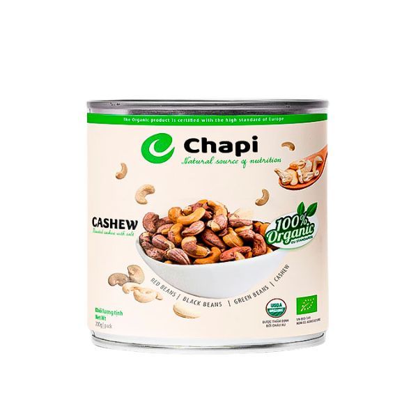 Hạt điều rang muối vỏ lụa Chapi 200g (nhỏ)