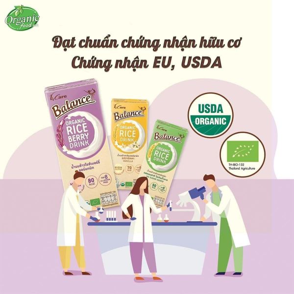 Sữa gạo hữu cơ không đường Balance - 180ml