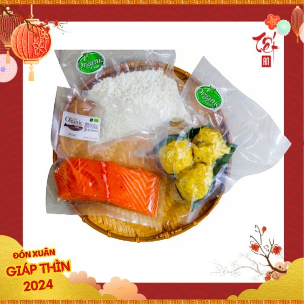 Combo nguyên liệu làm bánh chưng cá hồi hữu cơ