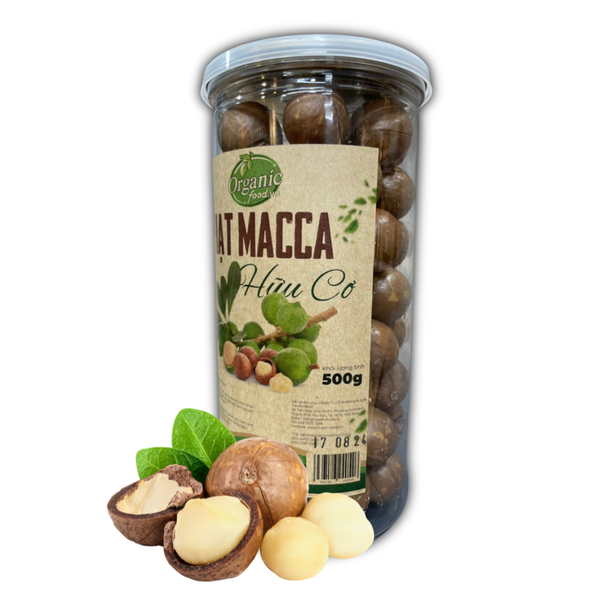 Hạt Macca hữu cơ Organicfood hộp 500gram