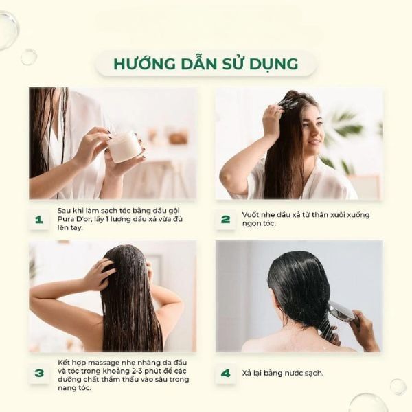 Dầu xả Biotin PURA D'OR Professional Grade phục hồi tóc hư tổn chuyên sâu, giảm gãy rụng 473ml