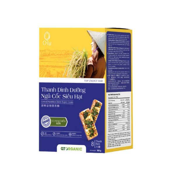 Thanh dinh dưỡng ngũ cốc siêu hạt vị rong biển 180g