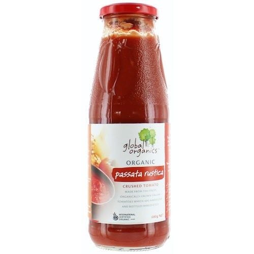 Sốt cà chua với lá húng quế global organics 680g