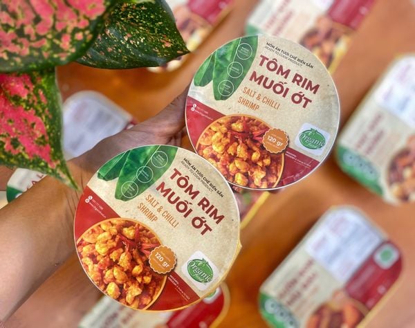 Tôm rim muối ớt Bếp O hộp 120gram