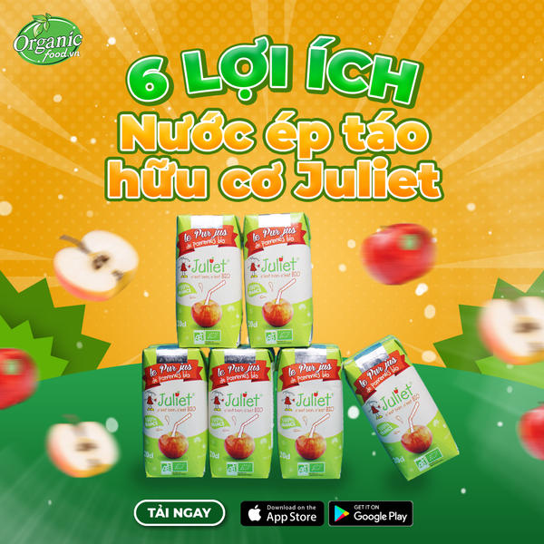 Nước ép táo hữu cơ juliet 200ml