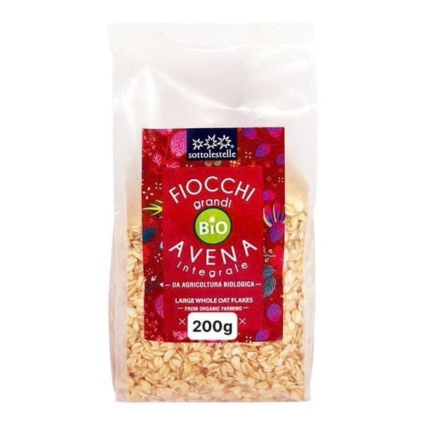 Yến mạch nguyên cám hữu cơ cán vụn Sottolestelle 200g