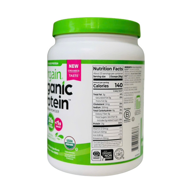 Bột protein hữu cơ không ngọt Orgain 720g