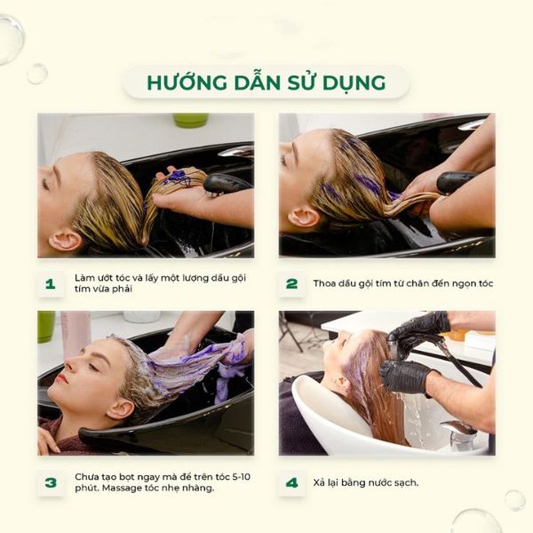 Dầu gội tím khử sắc tố vàng, giúp giữ màu tóc và phục hồi tóc tẩy nhuộm hư tổn PURA DOR 473ml