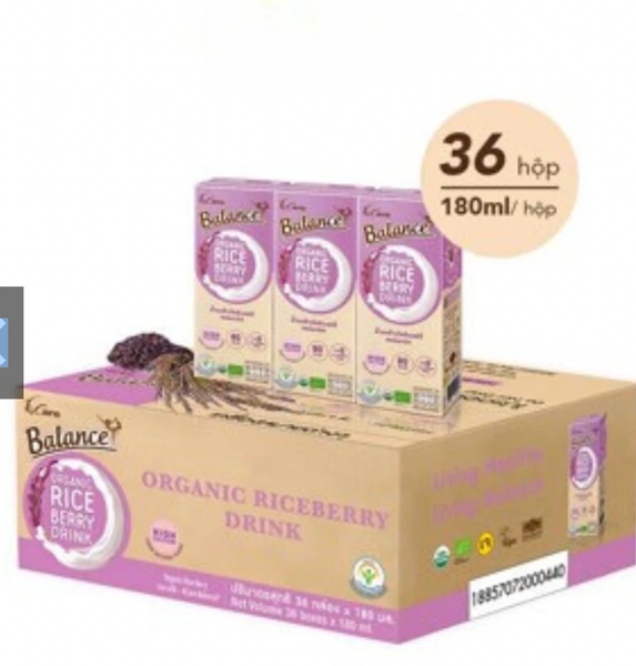 SỮA GẠO TÍM HỮU CƠ BALANCE - 180ML (HOP)