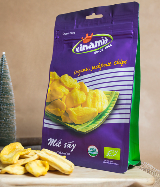 Mít sấy hữu cơ Vinamit vị truyền thống - gói 210gram