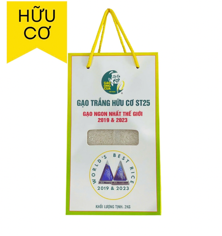 Gạo St25 hữu cơ Ông Cua túi 2kg