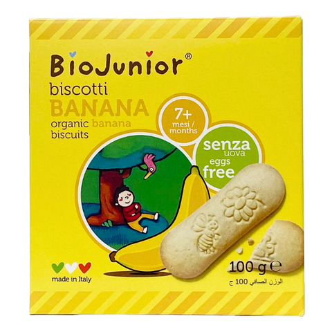 Bánh ăn dặm hữu cơ cho bé vị chuối Bio Junior 100g