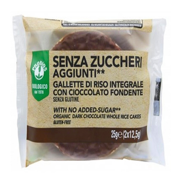 Bánh gạo phủ socola hữu cơ cho bé probios 2x12,5g