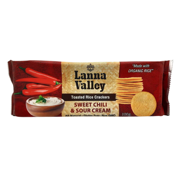 Bánh gạo vị chua cay hữu cơ lanna valley 100g