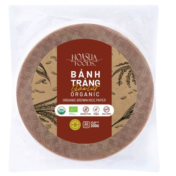 Bánh tráng gạo lứt hữu cơ hoa sữa 200g