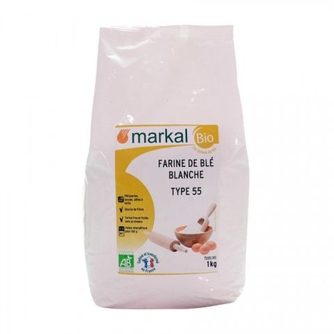 Bột mì trắng hữu cơ đa dụng t55 Markal 1kg