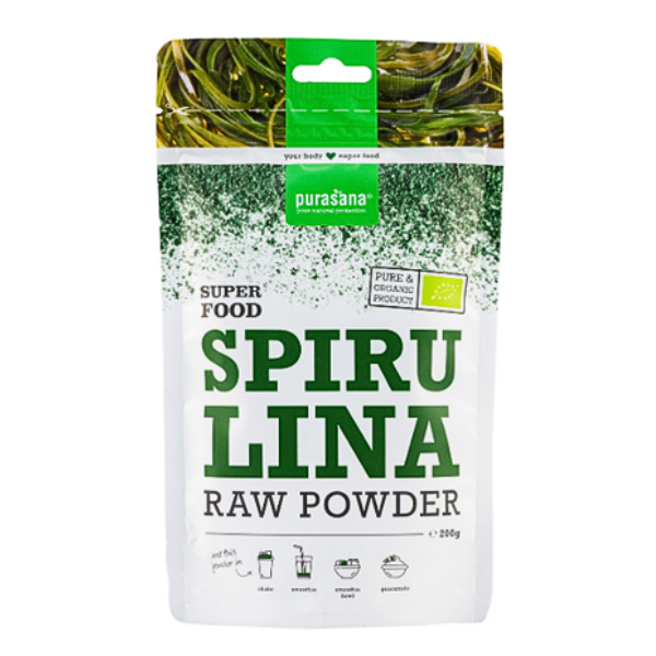 Bột tảo xoắn spirulina hữu cơ Purasana 200g