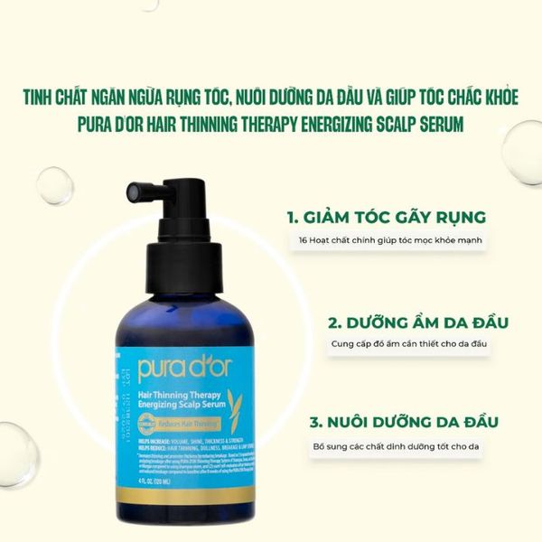 Tinh chất ngăn ngừa rụng tóc PURA D'OR Therapy Energizing Scalp 120ml