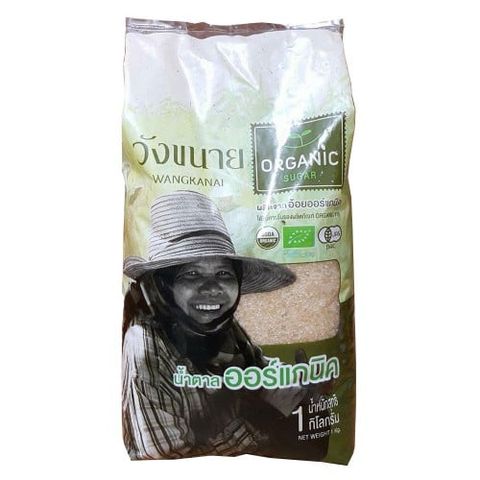 Đường mía thô hữu cơ thái lan wangkanai 1kg